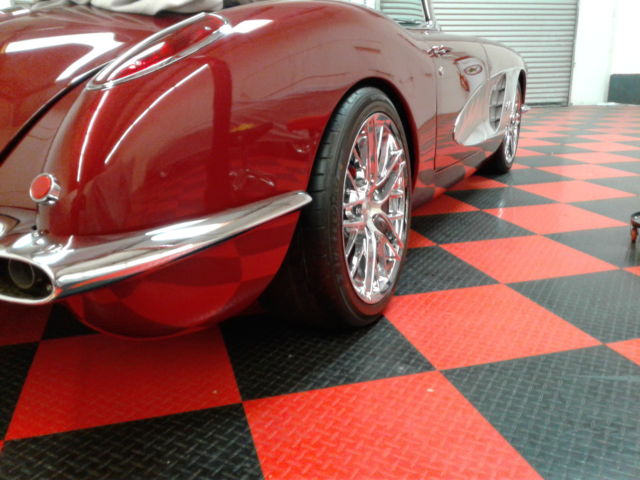 Red 1958 Chevrolet Corvette Convertible with Black interior