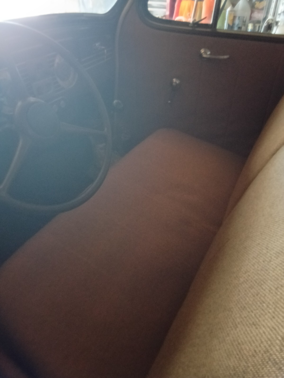 Black 1938 Plymouth 100 Coupe with Tan interior