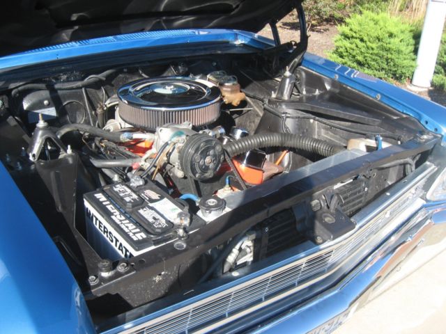 Blue 1966 Chevrolet Nova Coupe with Black interior