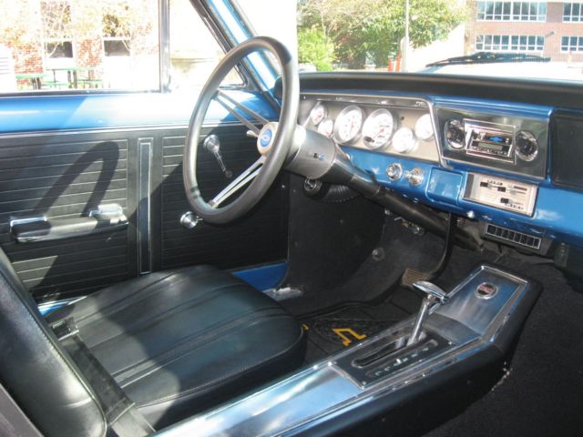 Blue 1966 Chevrolet Nova Coupe with Black interior
