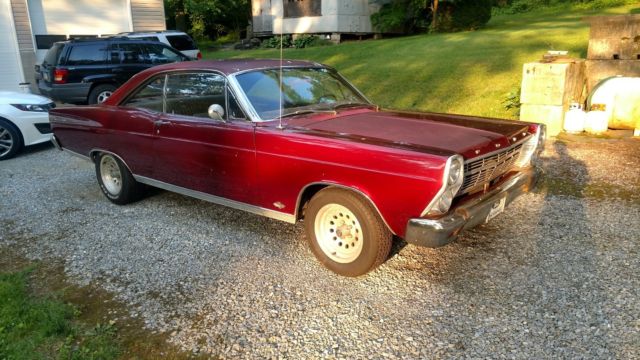 Maroon 1966 Ford Fairlane 2 door