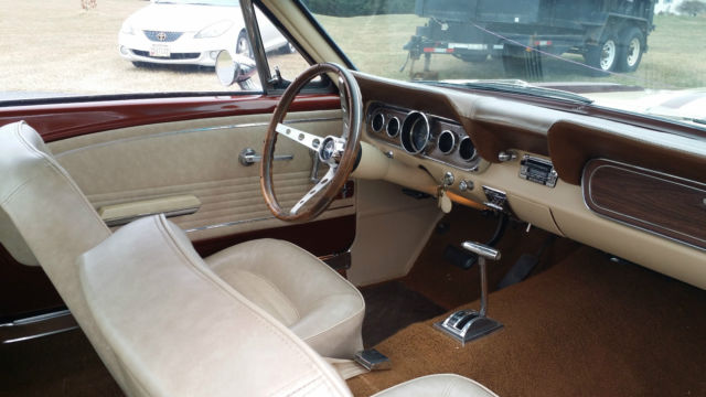 Emberglow with Parchment strip 1966 Ford Mustang Fast back with Parchment interior