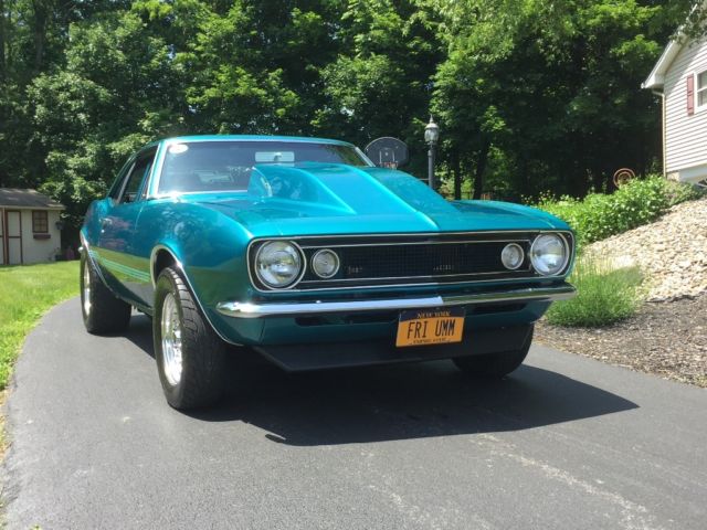 Turquoise 1967 Chevrolet Camaro Coupe with Black/turquoise interior