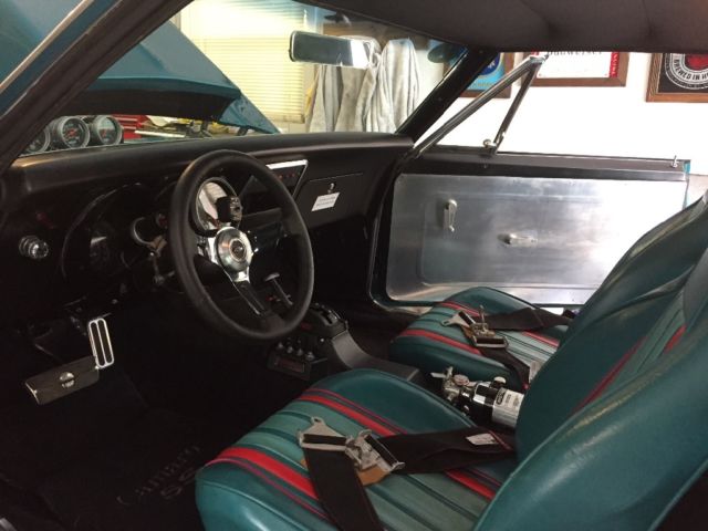 Turquoise 1967 Chevrolet Camaro Coupe with Black/turquoise interior