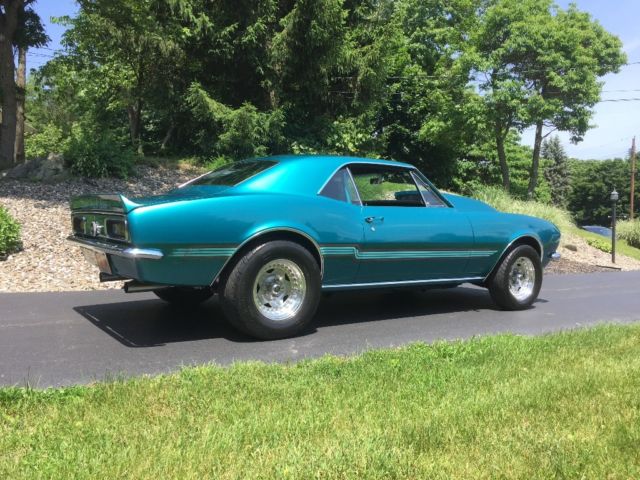 Turquoise 1967 Chevrolet Camaro Coupe with Black/turquoise interior