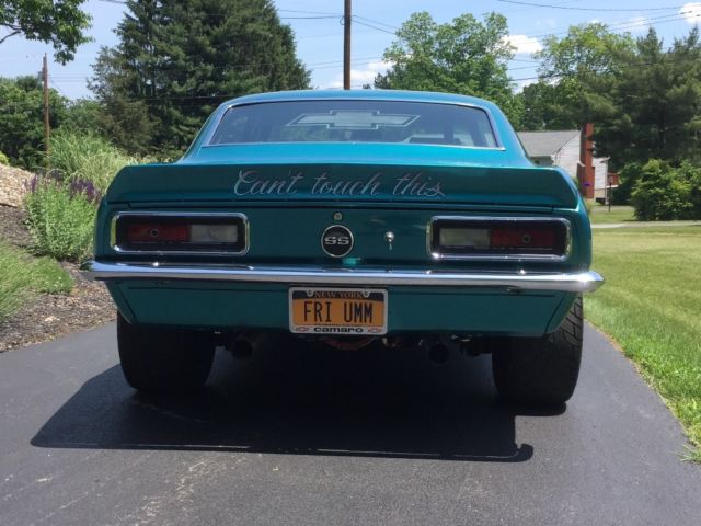 Turquoise 1967 Chevrolet Camaro Coupe with Black/turquoise interior