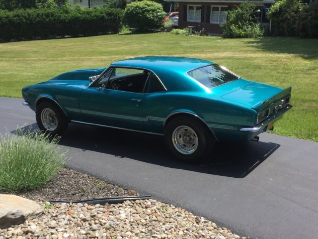 Turquoise 1967 Chevrolet Camaro Coupe with Black/turquoise interior