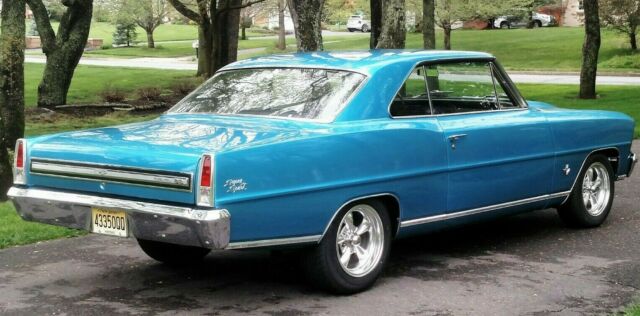 Blue 1967 Chevrolet Nova Coupe with Black interior