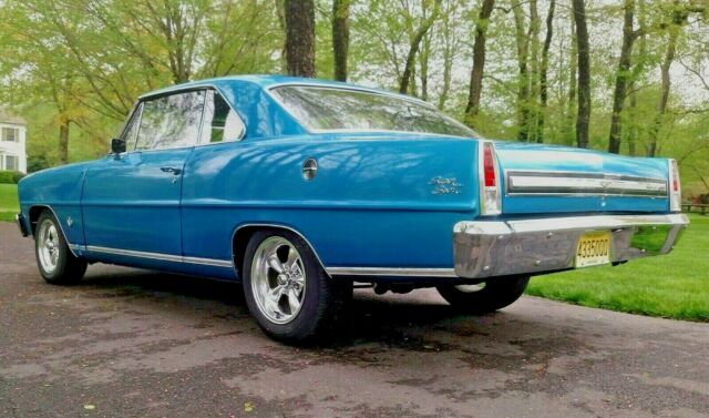 Blue 1967 Chevrolet Nova Coupe with Black interior