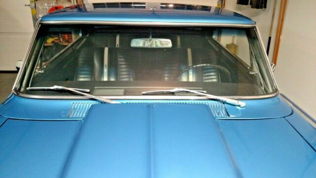 Blue 1967 Chevrolet Nova Coupe with Black interior