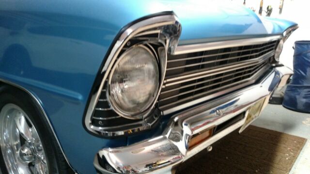 Blue 1967 Chevrolet Nova Coupe with Black interior