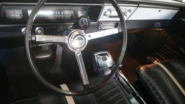 Blue 1967 Chevrolet Nova Coupe with Black interior