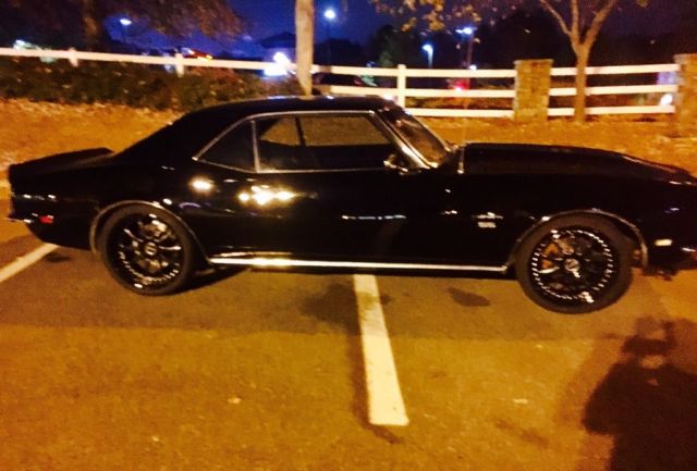 Black 1968 Chevrolet Camaro Coupe with Black interior