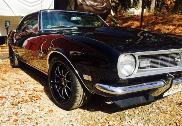 Black 1968 Chevrolet Camaro Coupe with Black interior