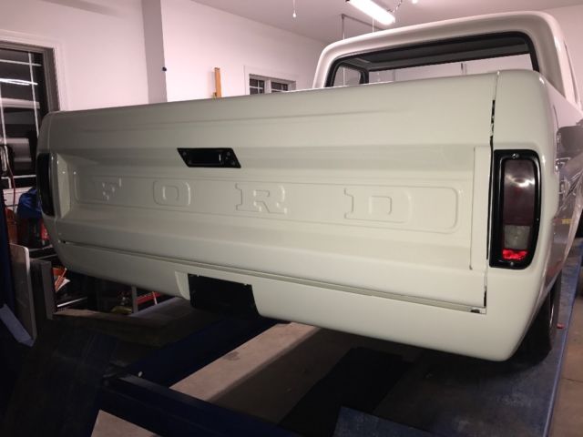 Cream White 1968 Ford F-100 Short Bed with Black interior