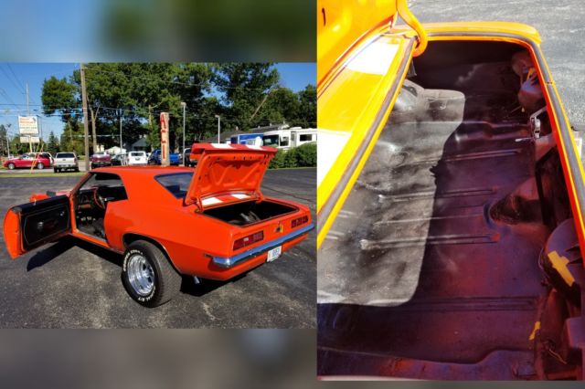 Orange 1969 Chevrolet Camaro Coupe with Black interior