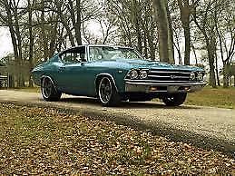 Blue 1969 Chevrolet Chevelle Coupe with Black interior