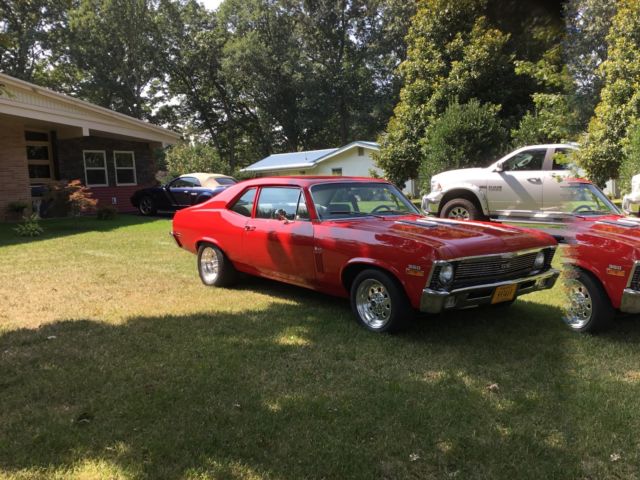 Red 1970 Chevrolet Nova Coupe with Gray interior