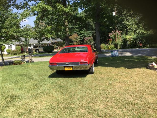 Red 1970 Chevrolet Nova Coupe with Gray interior