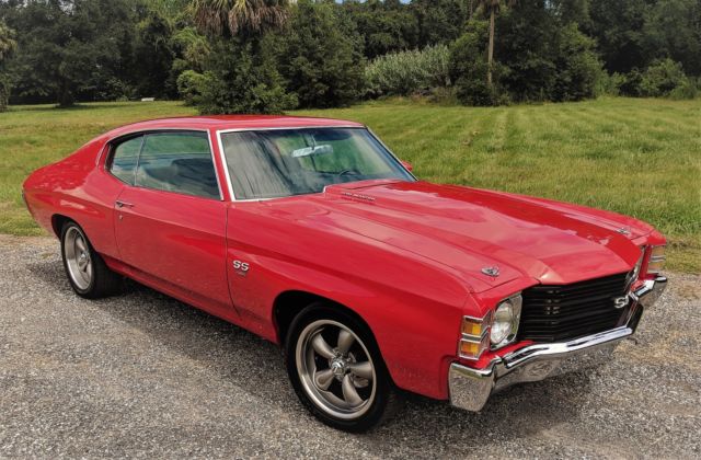 Red 1971 Chevrolet Chevelle Coupe with Black interior