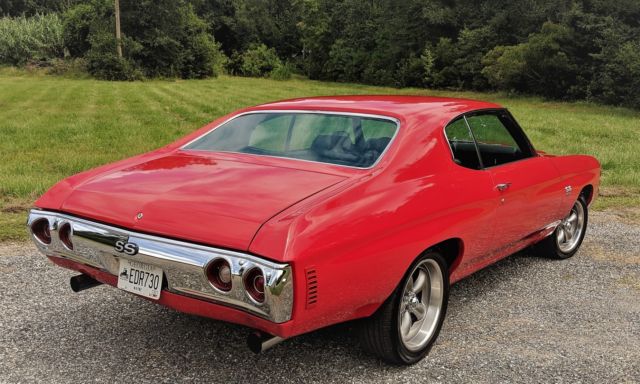 Red 1971 Chevrolet Chevelle Coupe with Black interior