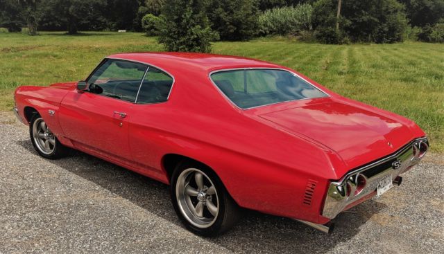 Red 1971 Chevrolet Chevelle Coupe with Black interior