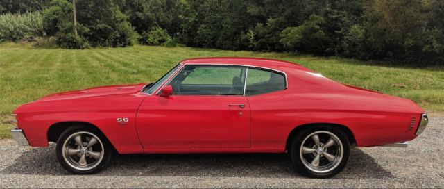 Red 1971 Chevrolet Chevelle Coupe with Black interior