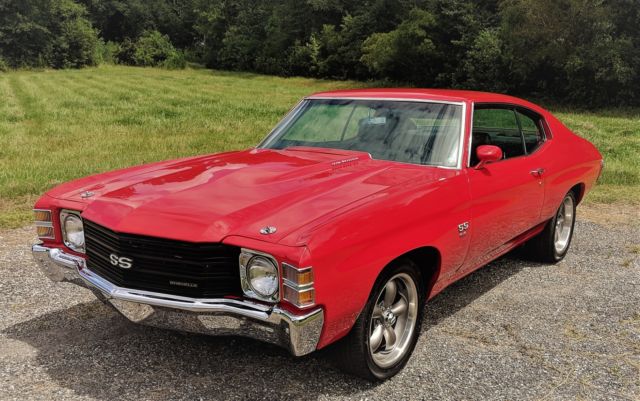 Red 1971 Chevrolet Chevelle Coupe with Black interior