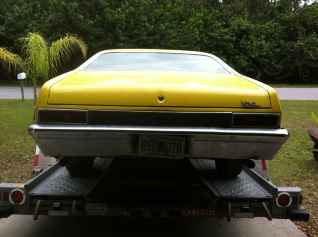 Green 1971 Chevrolet Nova 2 dr with Sandalwood interior