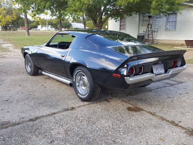 Black 1972 Chevrolet Camaro Coupe with Black interior
