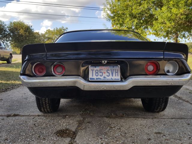 Black 1972 Chevrolet Camaro Coupe with Black interior