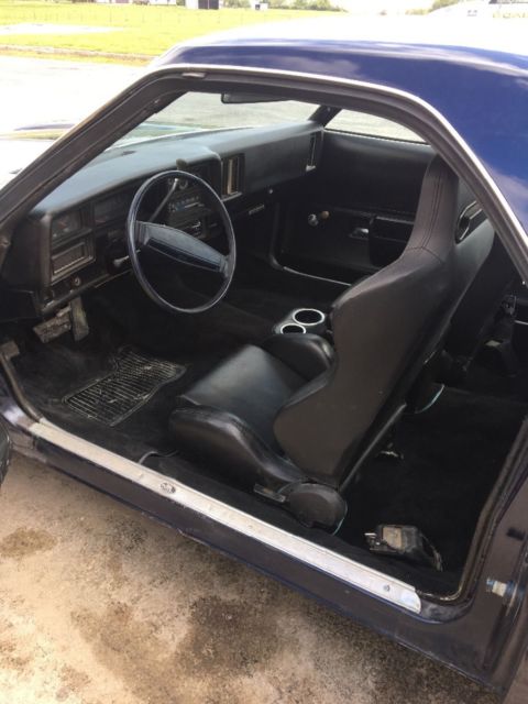 Blue 1974 Chevrolet El Camino Coupe with Black interior
