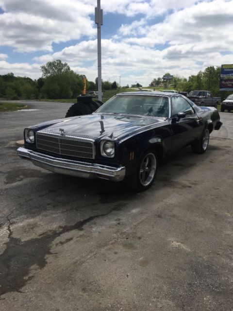 Blue 1974 Chevrolet El Camino Coupe with Black interior
