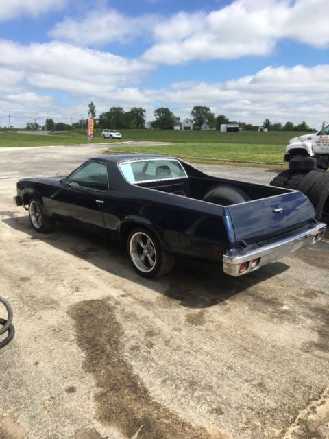 Blue 1974 Chevrolet El Camino Coupe with Black interior