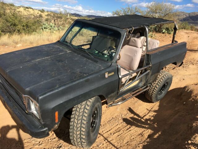 Black 1975 Chevrolet Blazer SUV with Tan interior