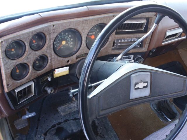 Brown 1977 Chevrolet C/K Pickup 1500 Standard Cab Pickup with Tan interior