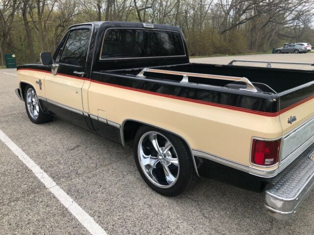 Black 1984 Chevrolet C-10 Standard Cab Pickup with Tan interior