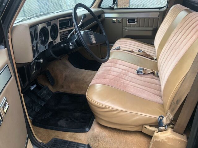 Black 1984 Chevrolet C-10 Standard Cab Pickup with Tan interior