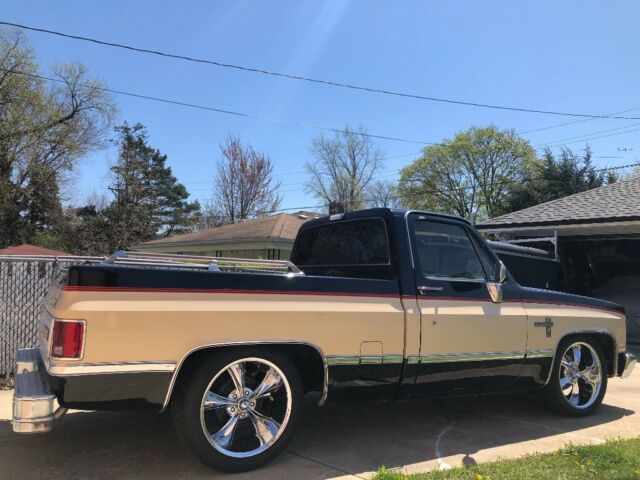 Black 1984 Chevrolet C-10 Standard Cab Pickup with Tan interior