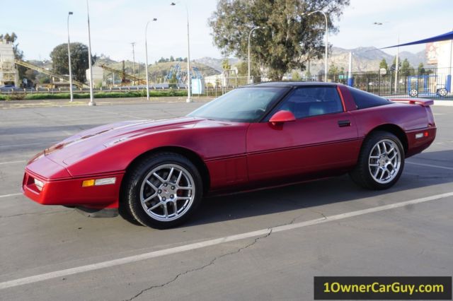 Red 1989 Chevrolet Corvette Coupe with Gray interior