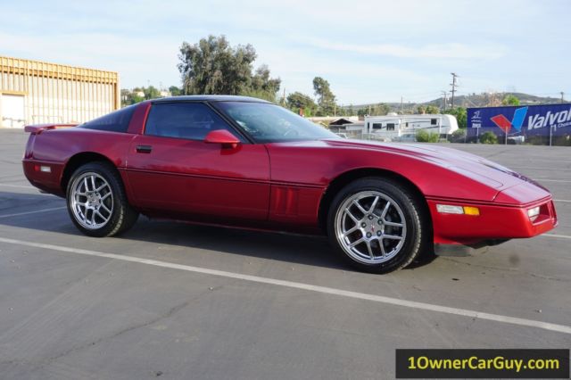 Red 1989 Chevrolet Corvette Coupe with Gray interior