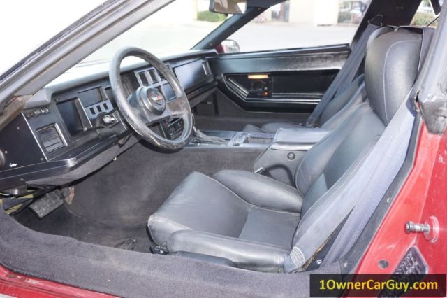 Red 1989 Chevrolet Corvette Coupe with Gray interior
