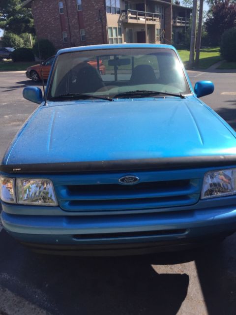 Blue 1993 Ford Ranger Standard Cab Pickup with Blue interior