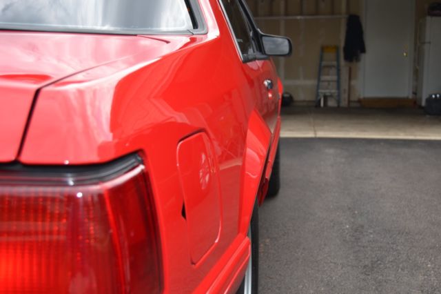 Red 1993 Ford Mustang Coupe with Gray interior