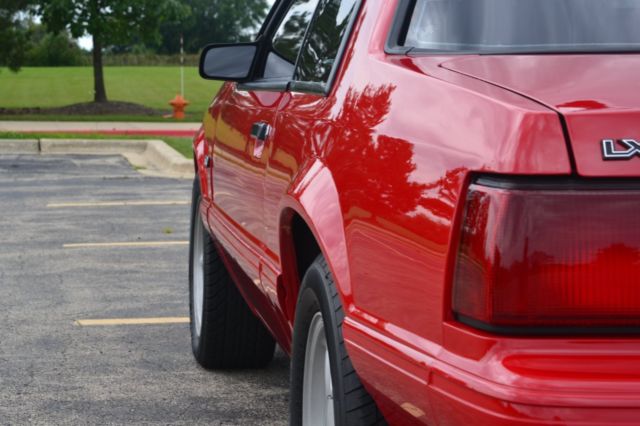 Red 1993 Ford Mustang Coupe with Gray interior
