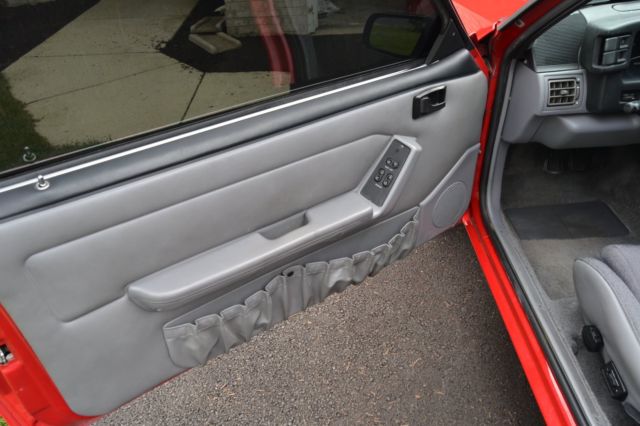 Red 1993 Ford Mustang Coupe with Gray interior