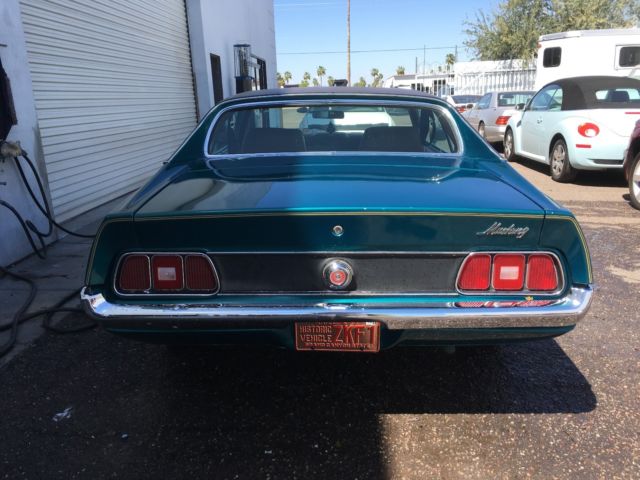 Green 1972 Ford Mustang Coupe with Tan interior