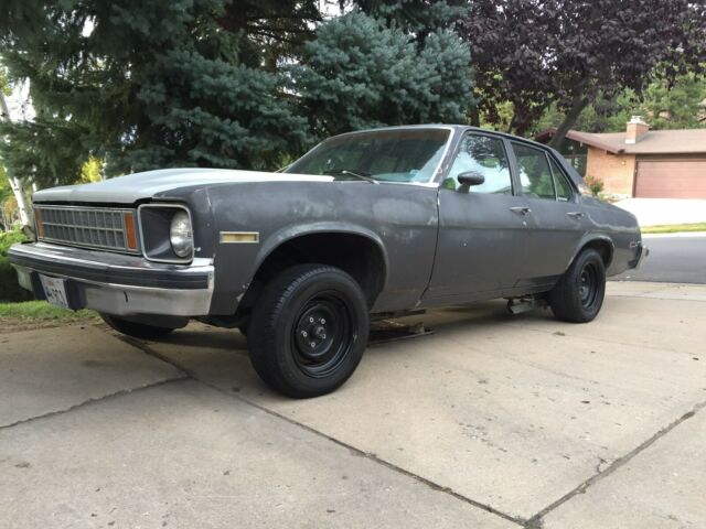 Gray 1978 Chevrolet Nova Sedan with Black interior