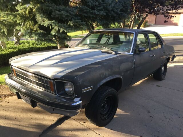 Gray 1978 Chevrolet Nova Sedan with Black interior