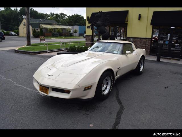 White 1980 Chevrolet Corvette -- with Tan interior